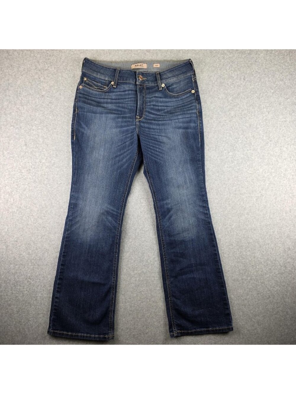 Ariat Bootcut Jeans Womens 32S Perfect Rise Mid Rise Blue Stretch Western Denim